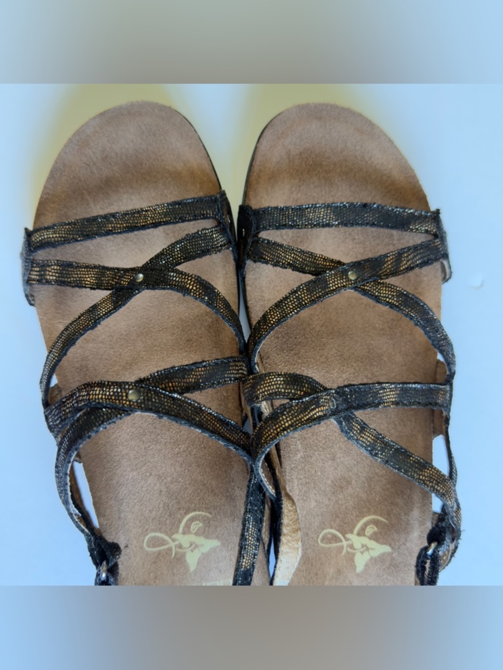 Dansko Black Metallic Strappy Sandals